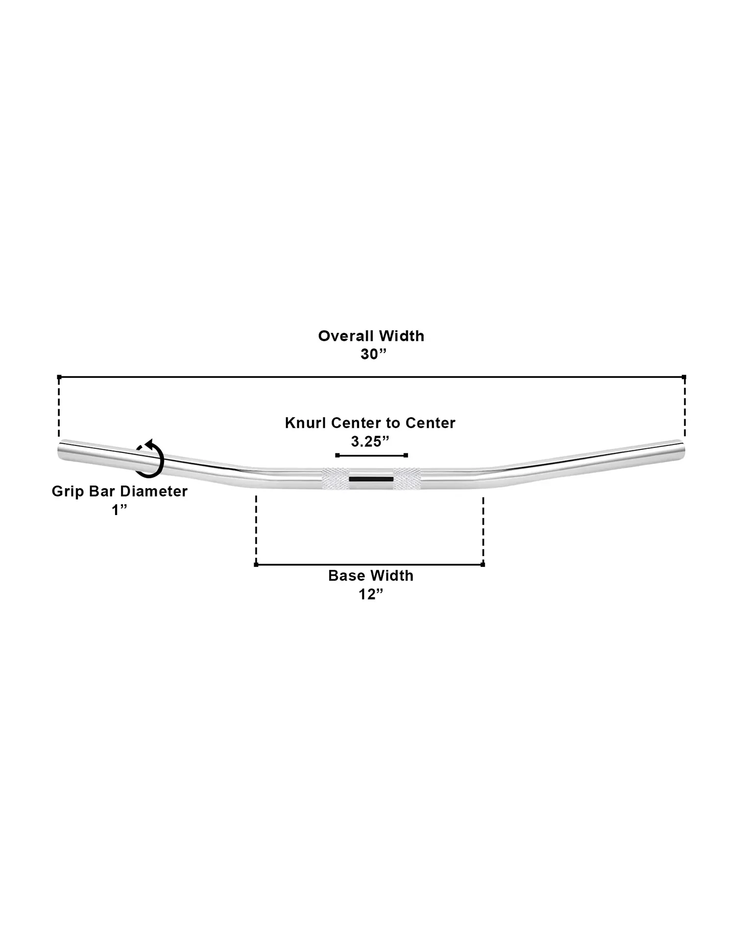 Viking Iron Born Drag Handlebar For Harley Dyna Street Bob FXDB Chrome - Image 3