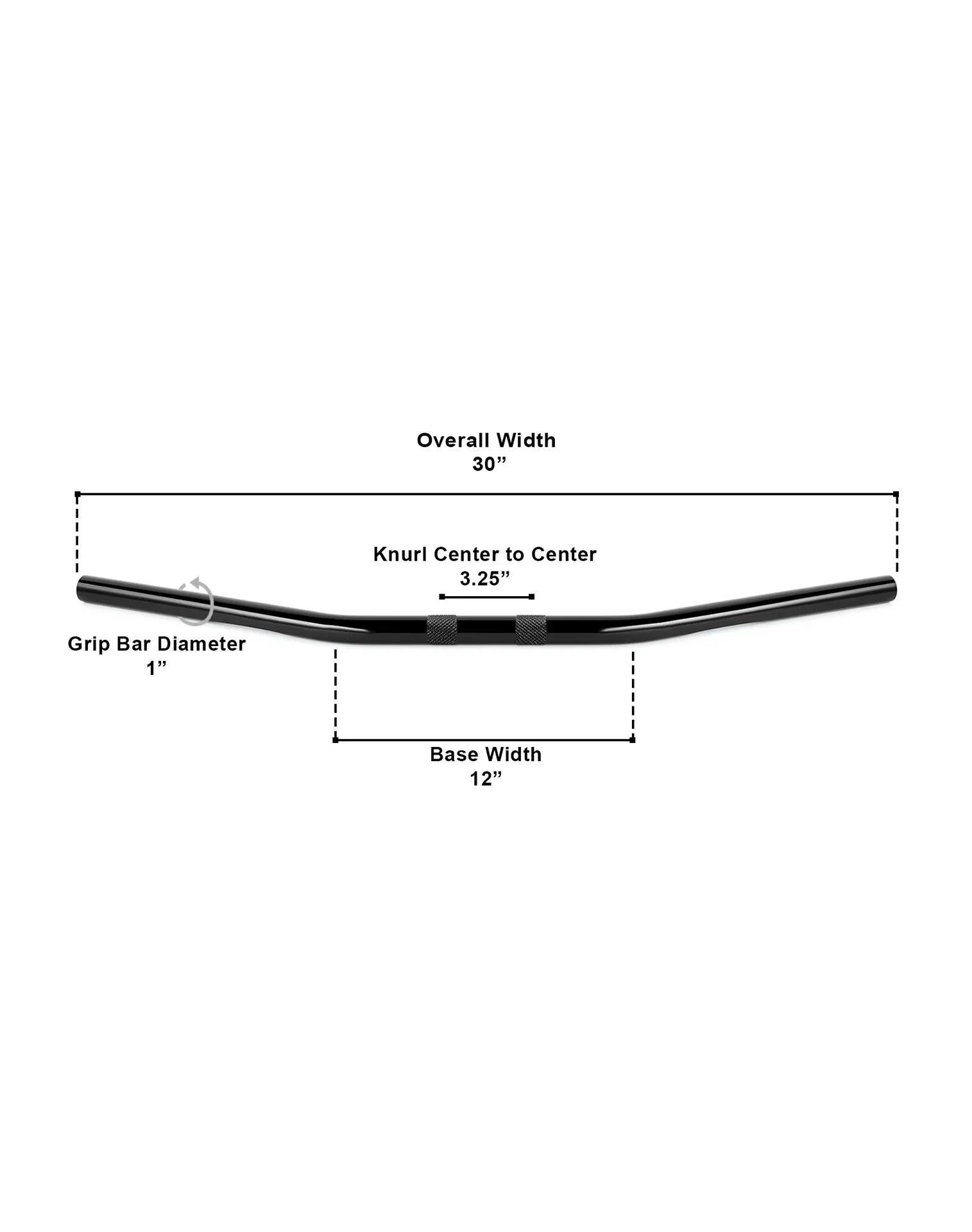 Viking Iron Born Drag Handlebar For Harley Sportster Seventy Two Gloss Black - Image 3