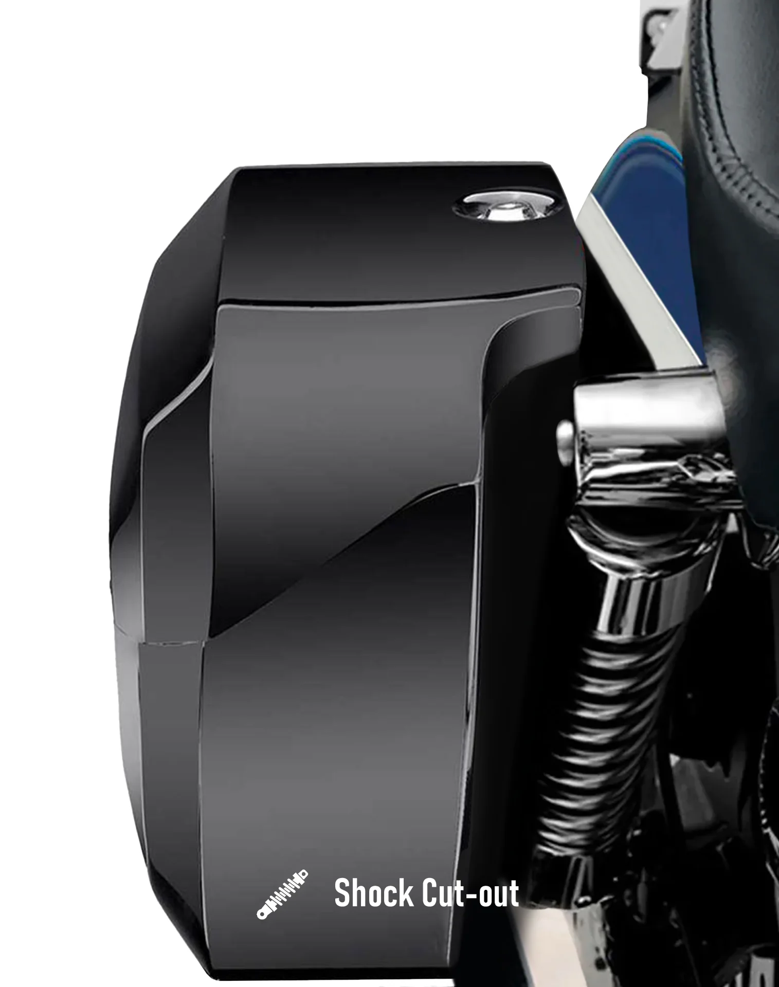 36L - Lamellar Raven Extra Large Kawasaki Mean Streak 1600 Shock Cut-out Painted Motorcycle Hard Saddlebags - Image 7