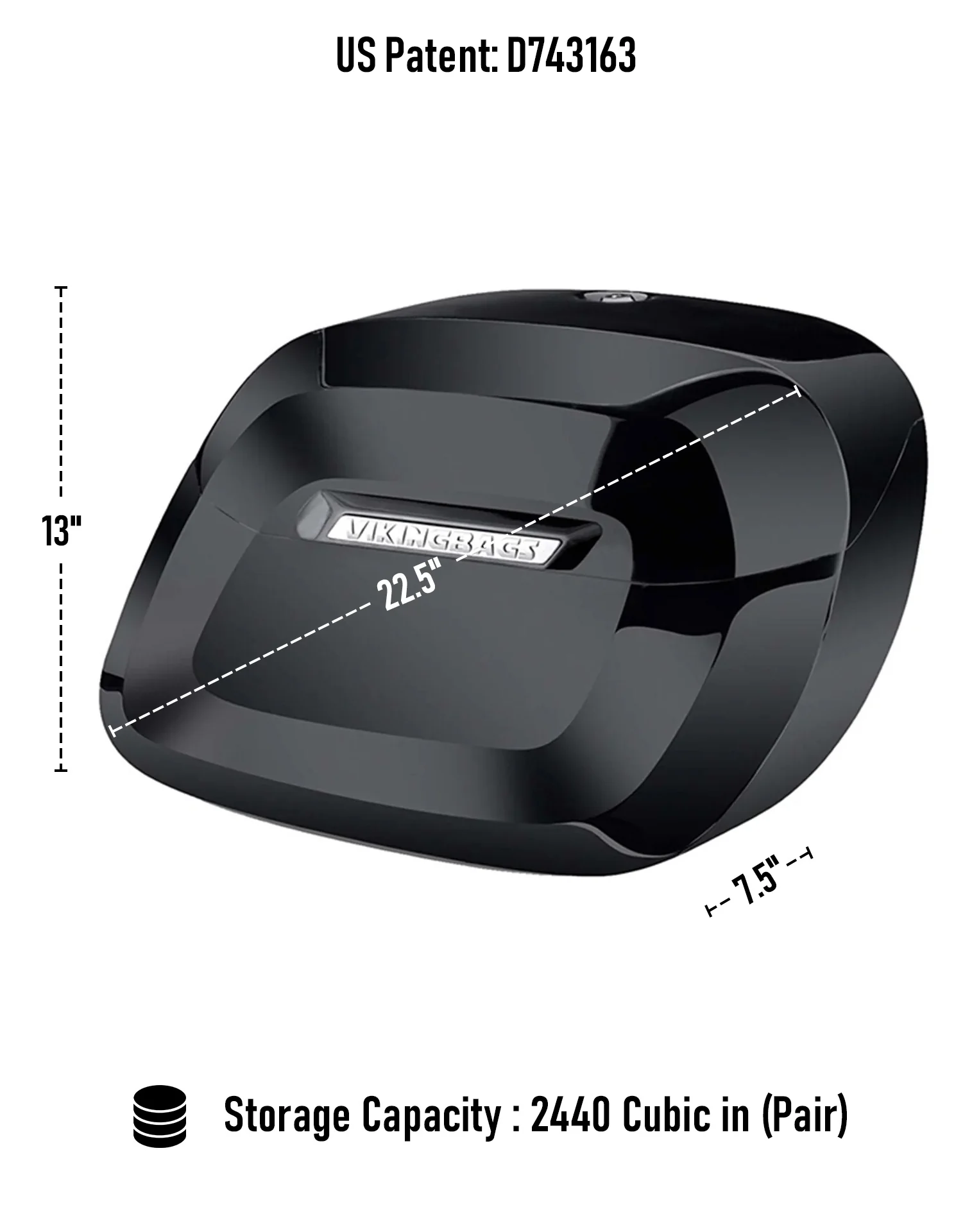 40L - Lamellar Raven Extra Large Suzuki Boulevard C90 VL1500 Painted Motorcycle Hard Saddlebags - Image 3