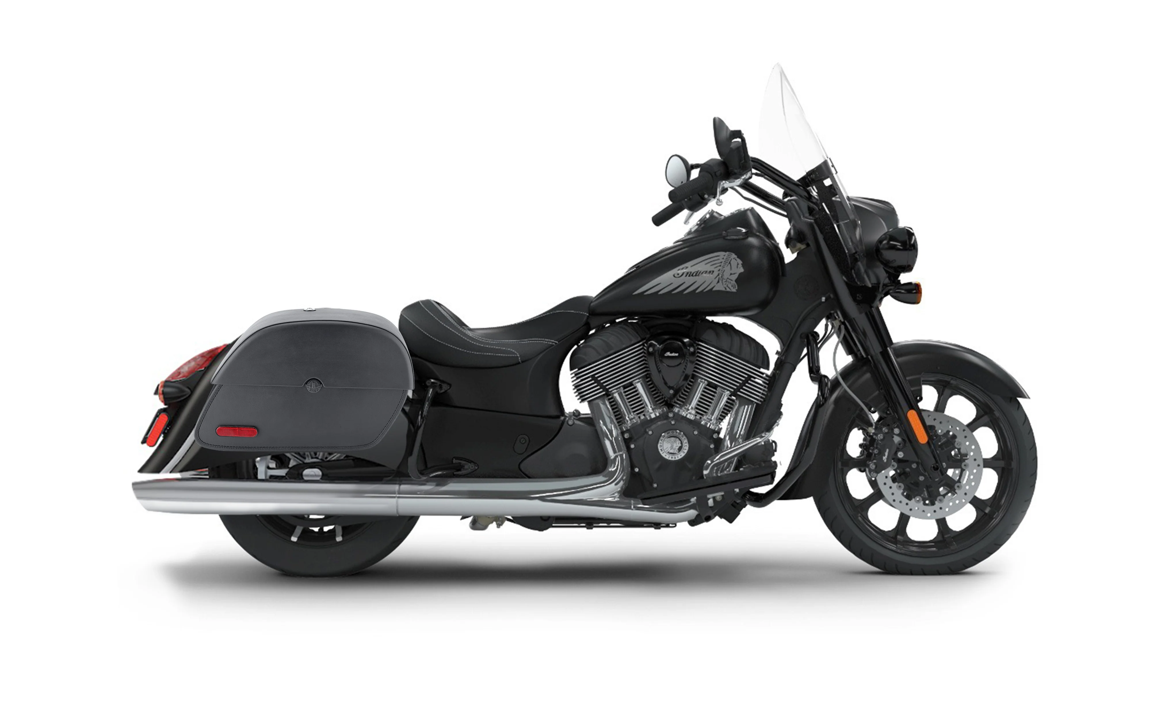 28L - Panzer Medium Hard Mount Indian Springfield Darkhorse Motorcycle Saddlebags - Image 2