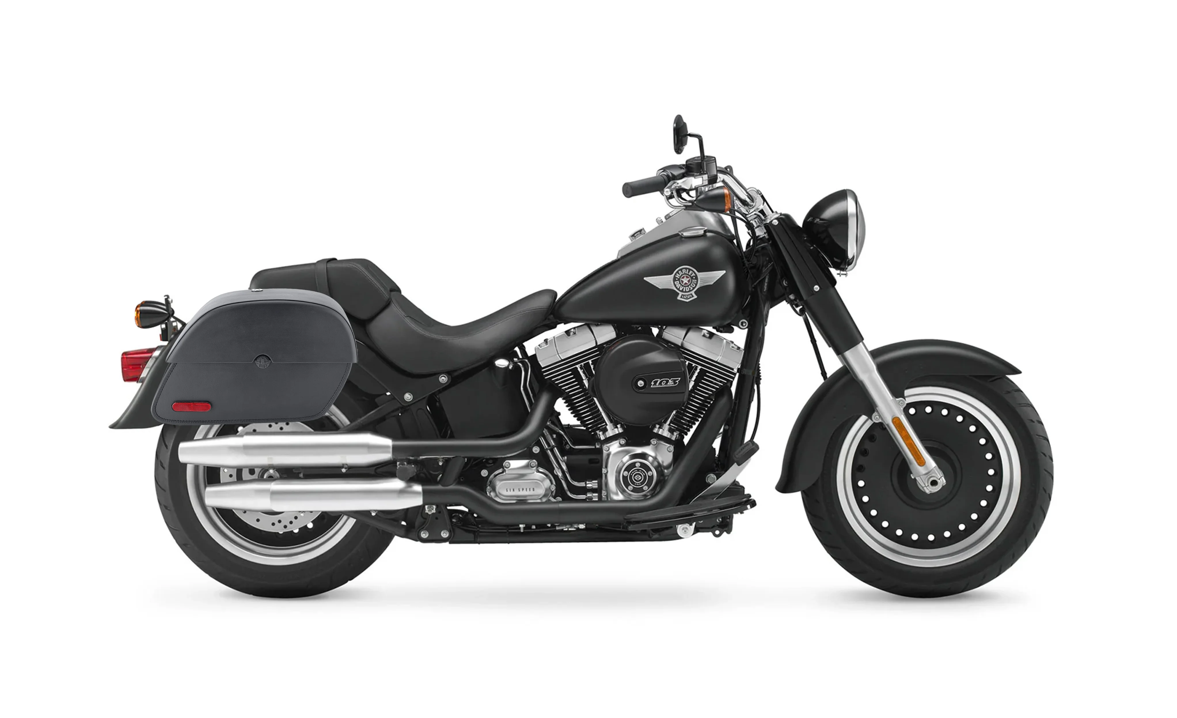28L - Panzer Medium Hard Mount Saddlebags for Harley Softail Fat Boy Lo FLSTFB - Image 2