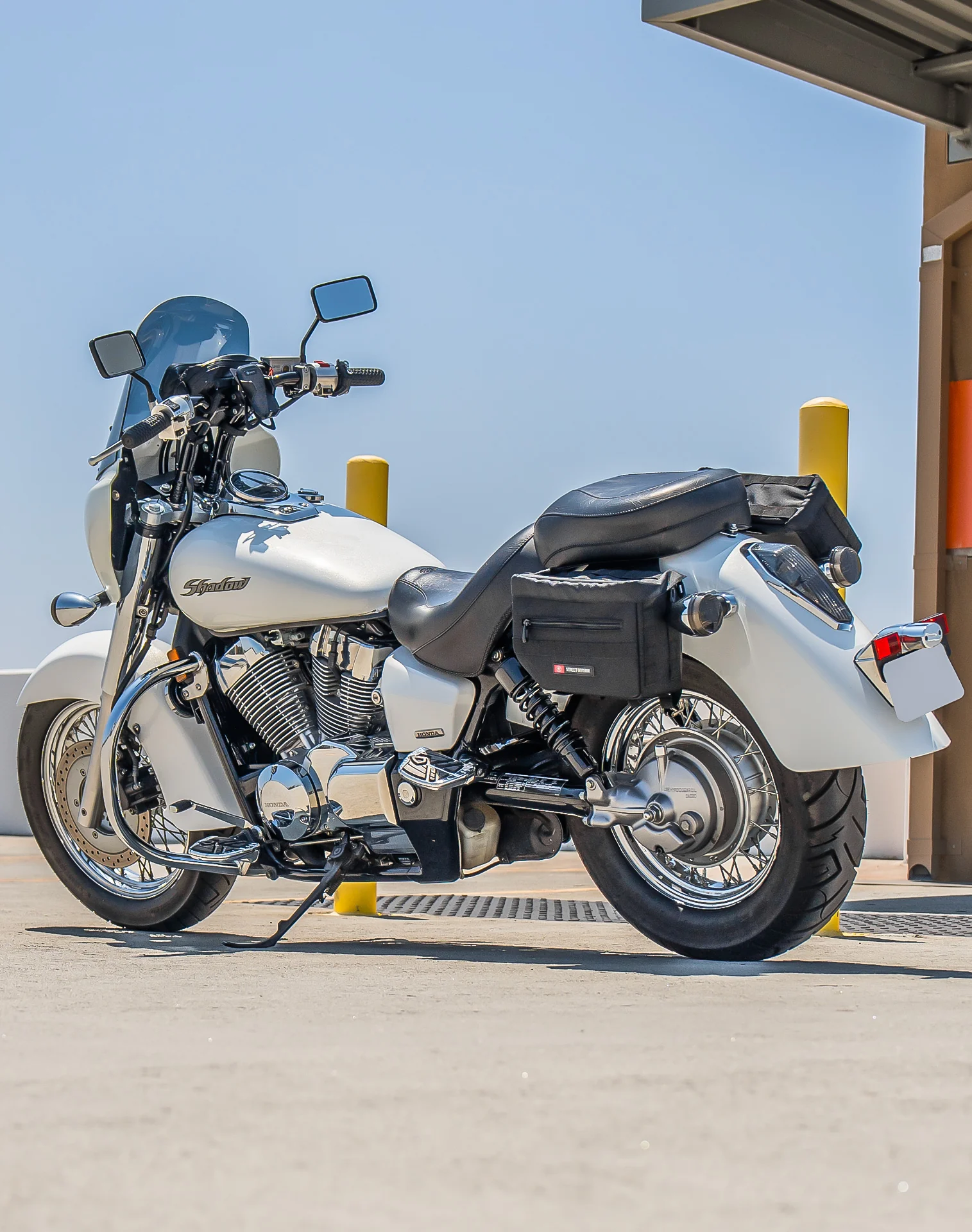 10L - Patriot Small Honda Shadow 750 Aero Throw Over Saddlebags - Image 3