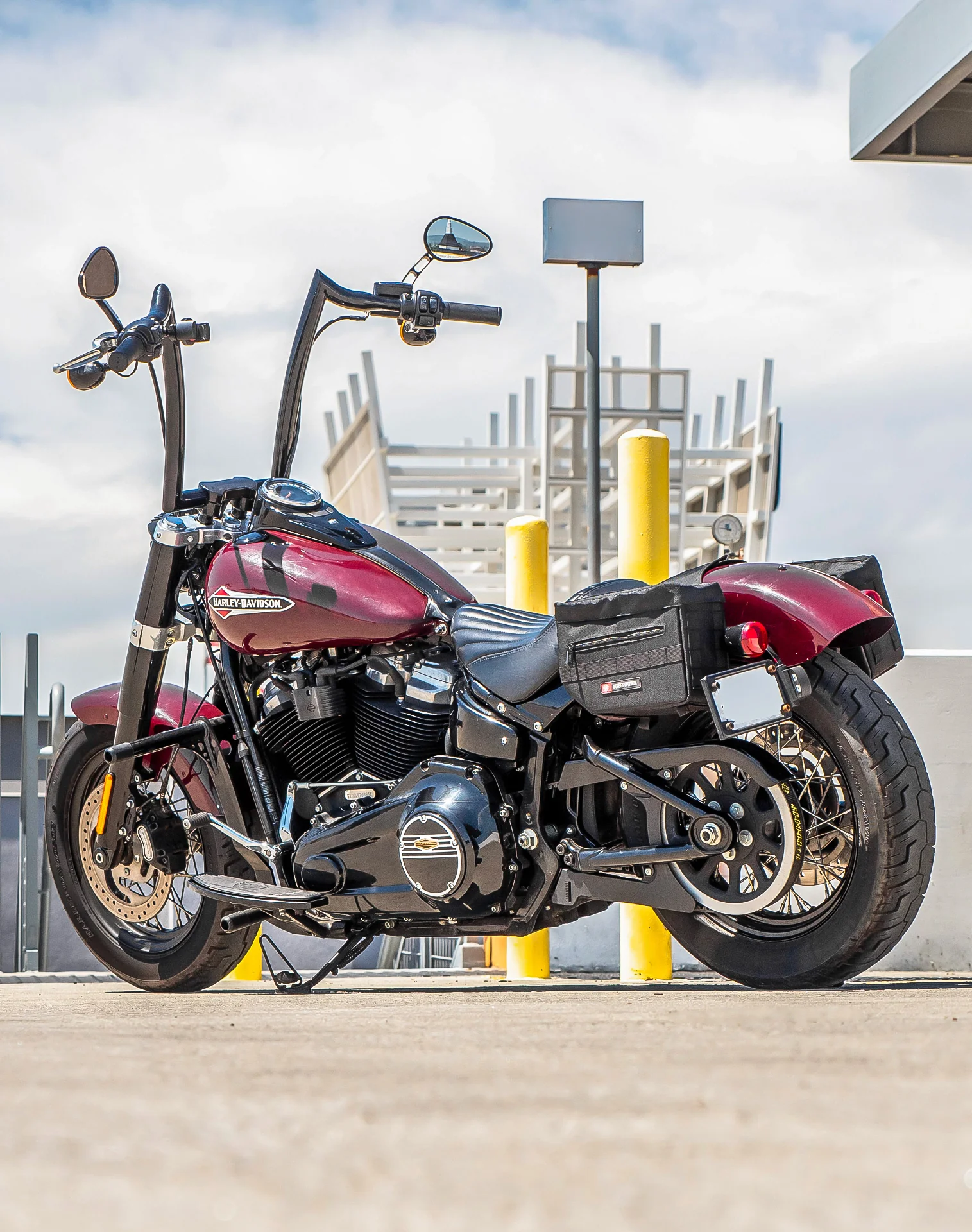 10L - Patriot Small Throw Over Saddlebags for Harley Softail Slim FLSL - Image 3