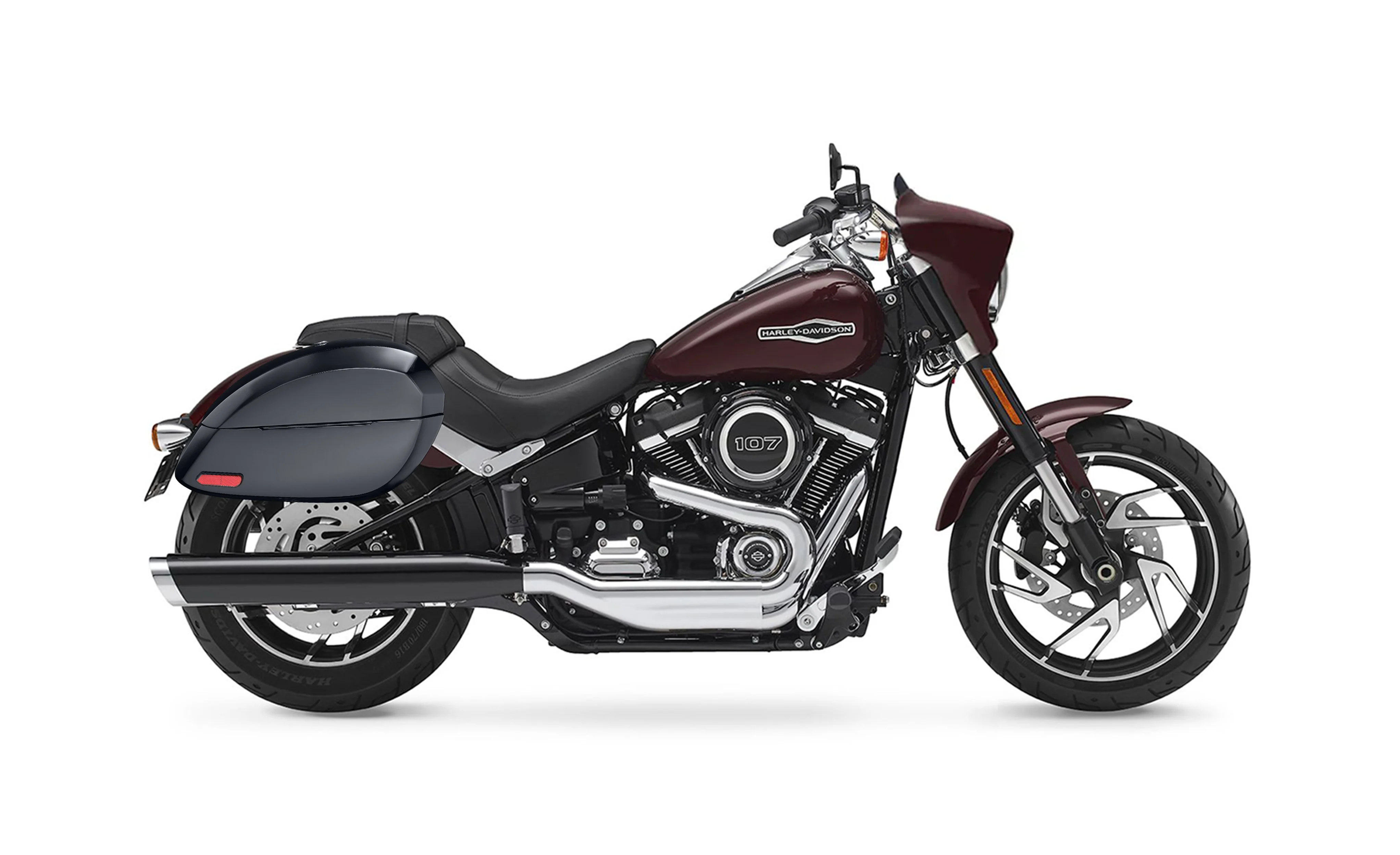 28L - Phantom Large Painted Motorcycle Hard Saddlebags For Harley Softail Sport Glide FLSB - Image 2