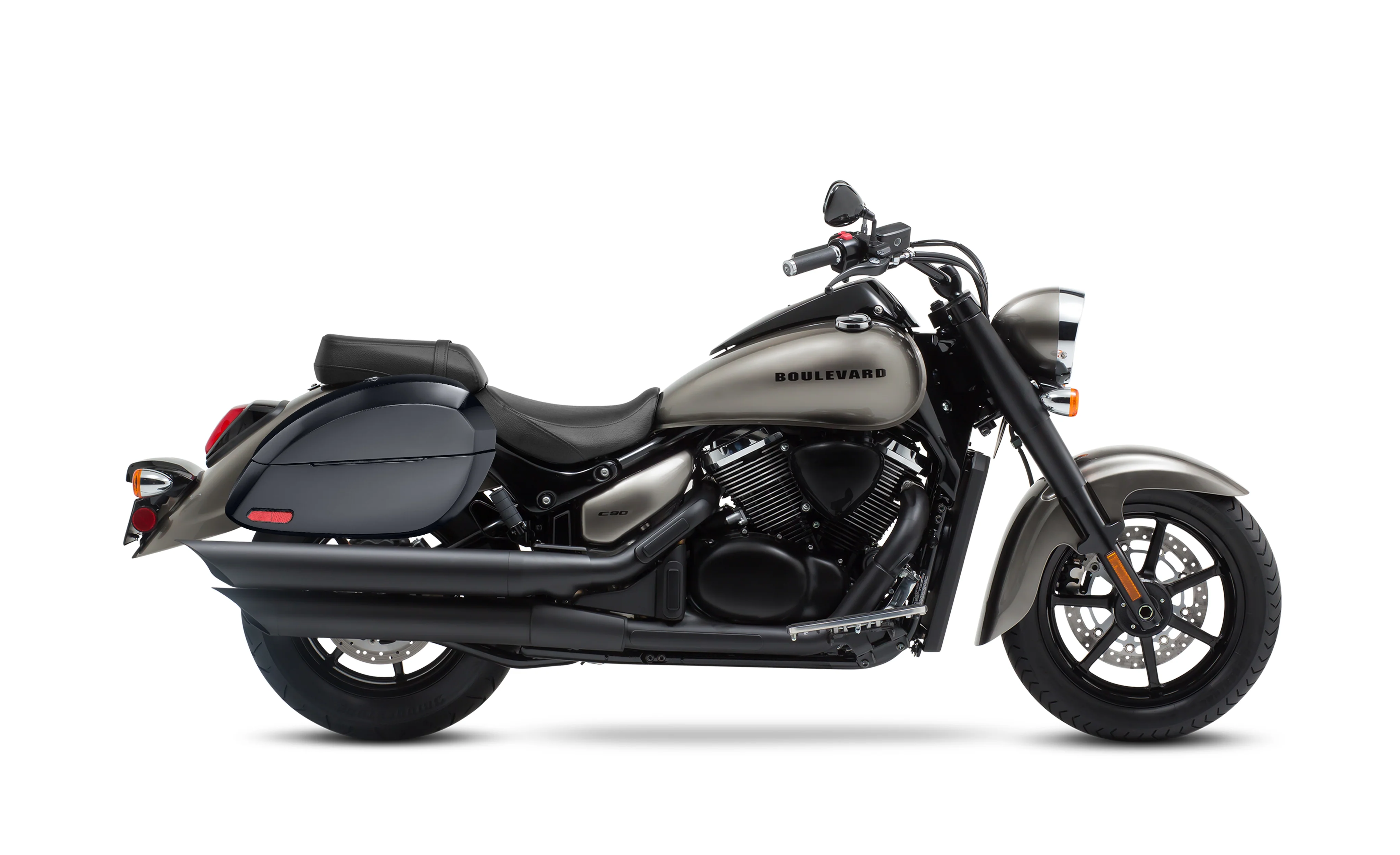 28L - Phantom Large Suzuki Boulevard C90 VL1500 Painted Motorcycle Hard Saddlebags - Image 2