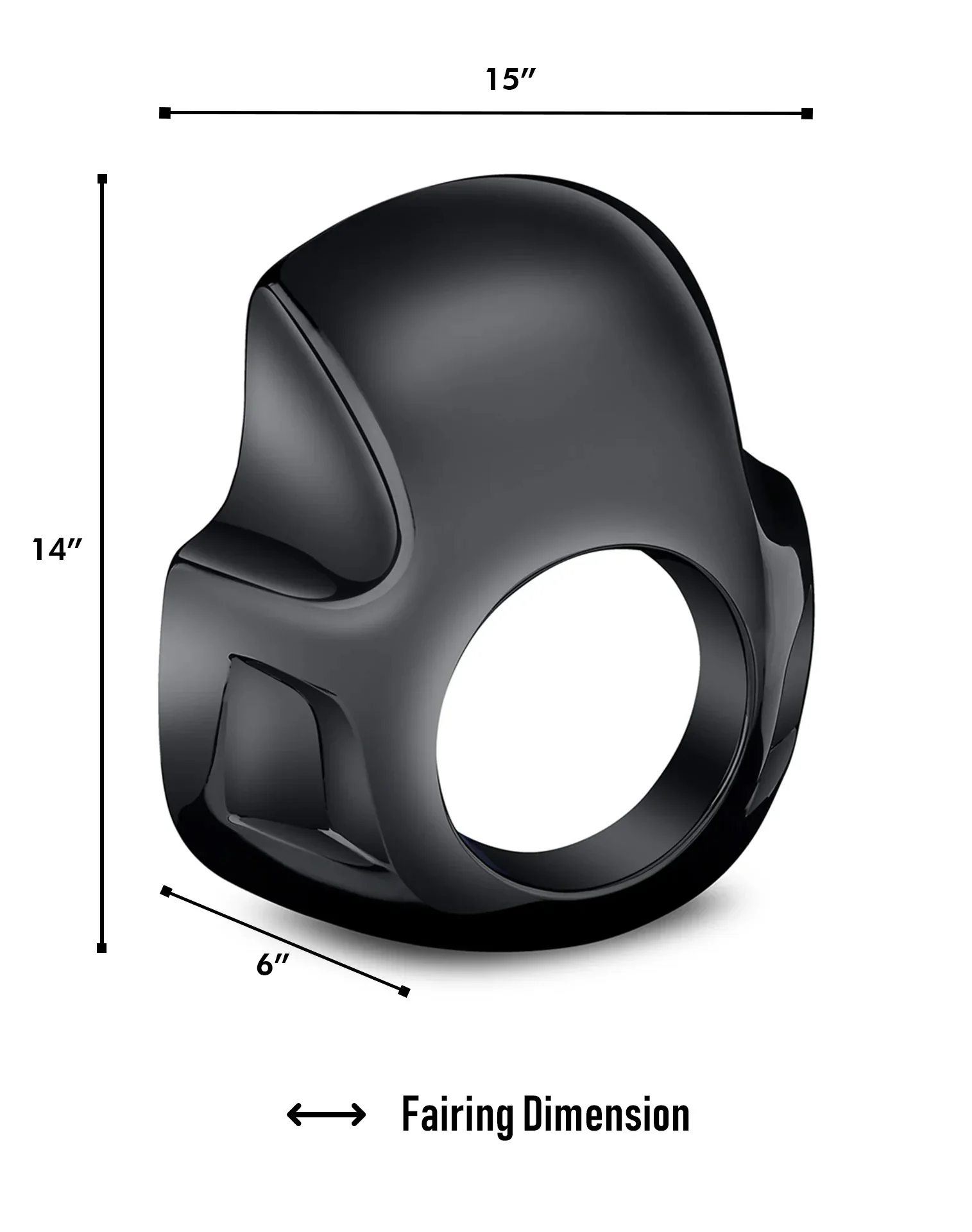 Viking Strider Sport Motorcycle Fairing For Harley Sportster SuperLow Gloss Black - Image 4
