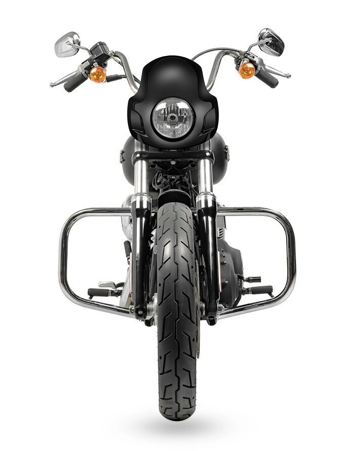 Viking Strider Sport Motorcycle Fairing For Harley Dyna Super Glide Custom FXDC/I Gloss Black - Image 3