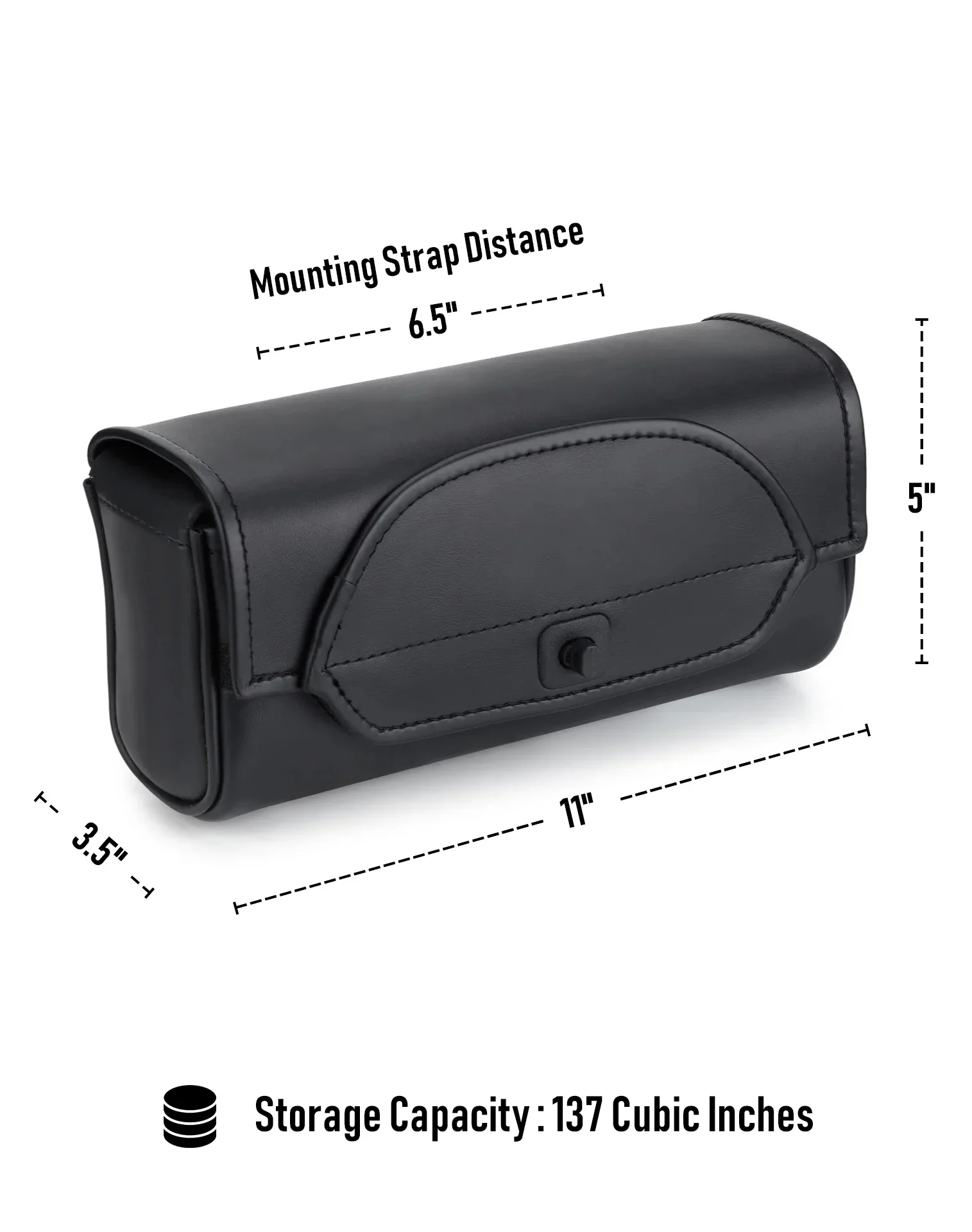 2L - Twist Essential Leather Motorcycle Fork Bag - Image 7