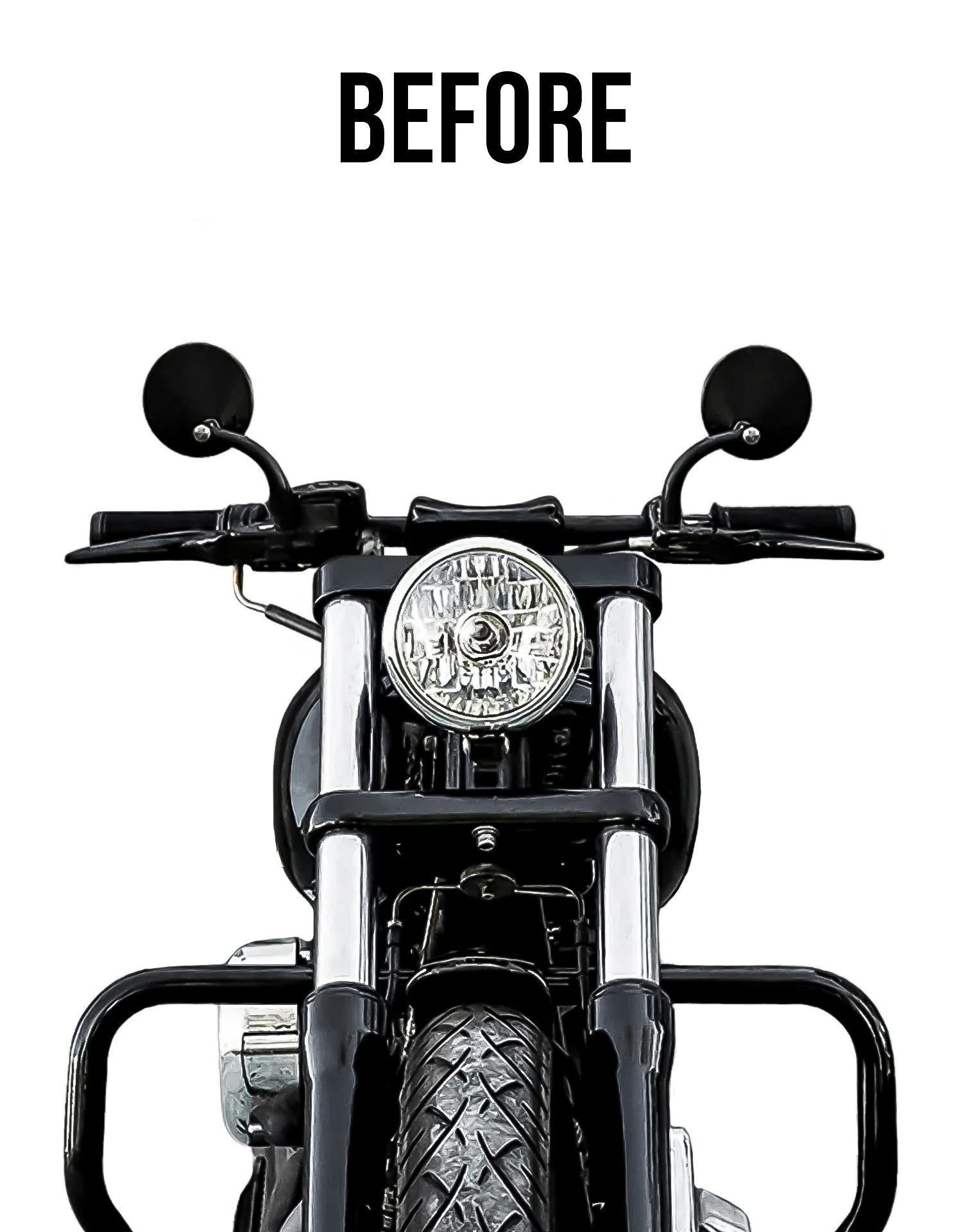 Viking Warlock 8" Pullback Handlebar Risers for Harley Dyna Low Rider FXDL/I Gloss Black - Image 3
