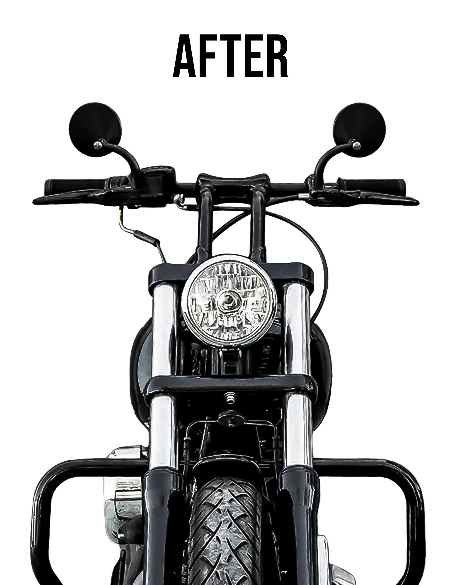 Viking Warlock 8" Pullback Handlebar Risers for Harley Dyna Street Bob FXDB/I Gloss Black - Image 4